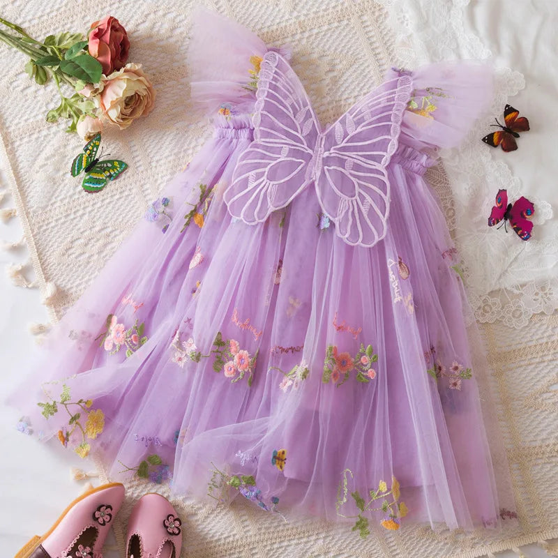 Vestido Infantil Floral com Tule – Elegância para Pequenas Princesas