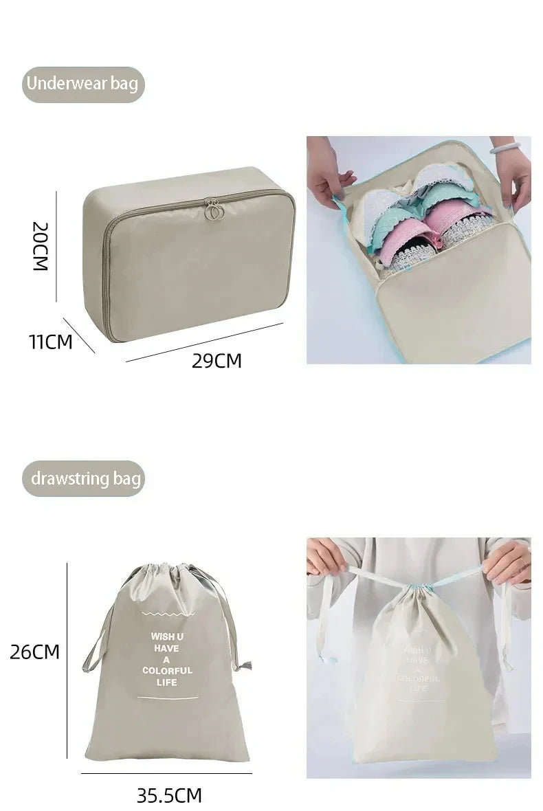 KIT ORGANIZADOR DE MALAS PARA VIAGEM