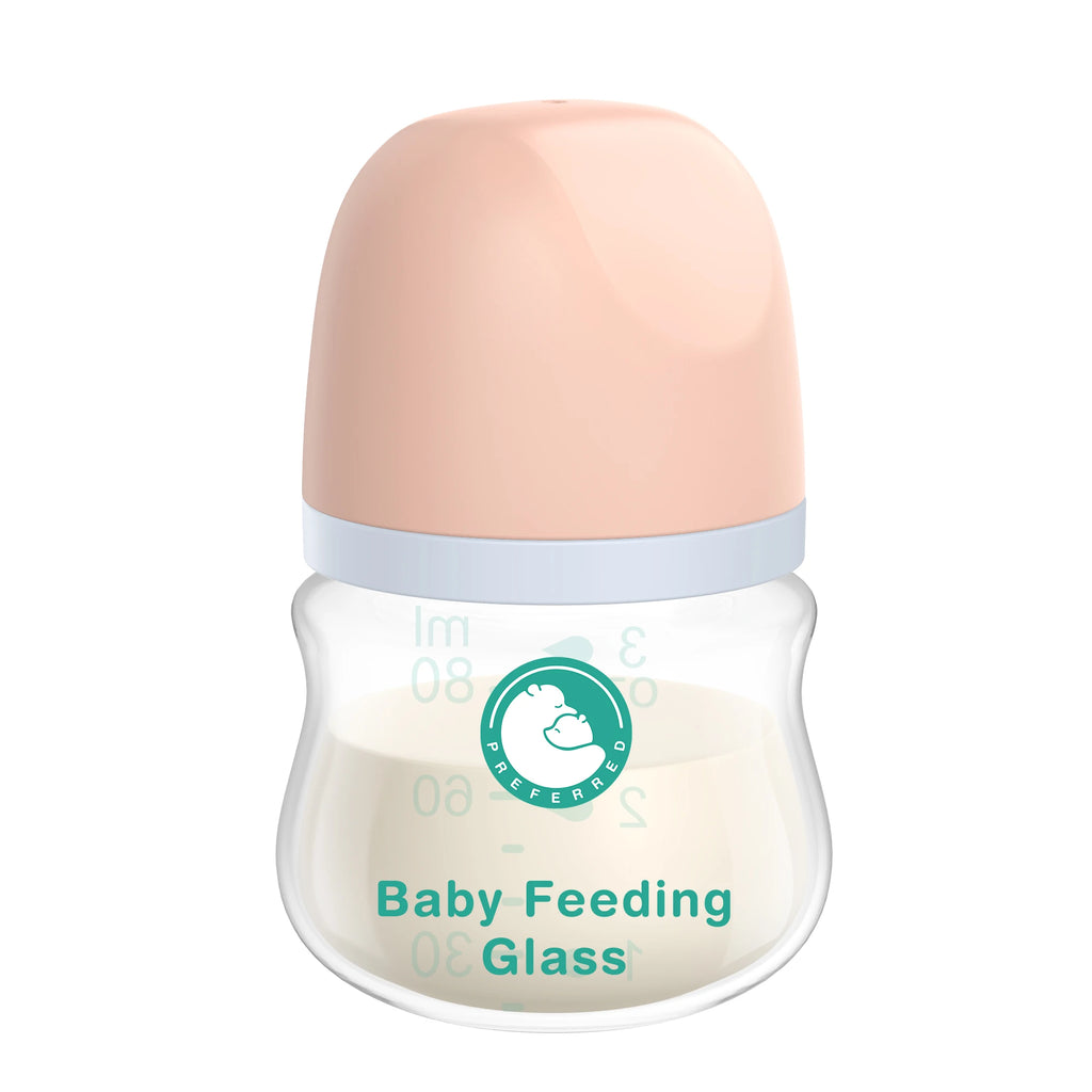 Mamadeira para Recém-Nascido – 1 Unidade, 90 ml ou 160 ml, de Vidro,  Anticólicas, para Alimentação Infantil, Livre de BPA.