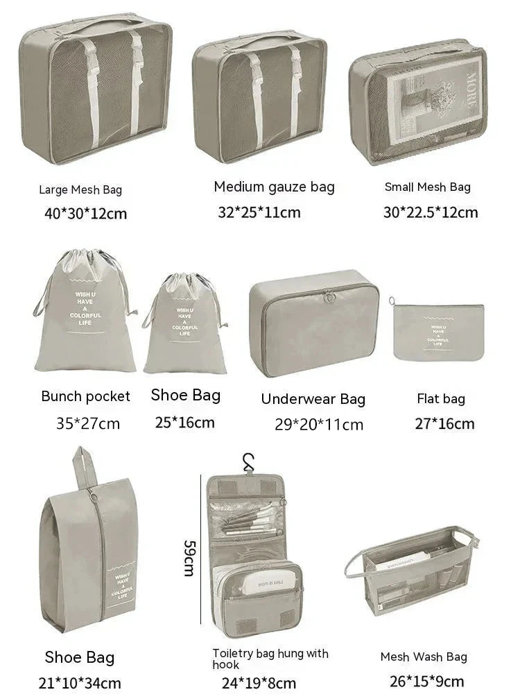 KIT ORGANIZADOR DE MALAS PARA VIAGEM