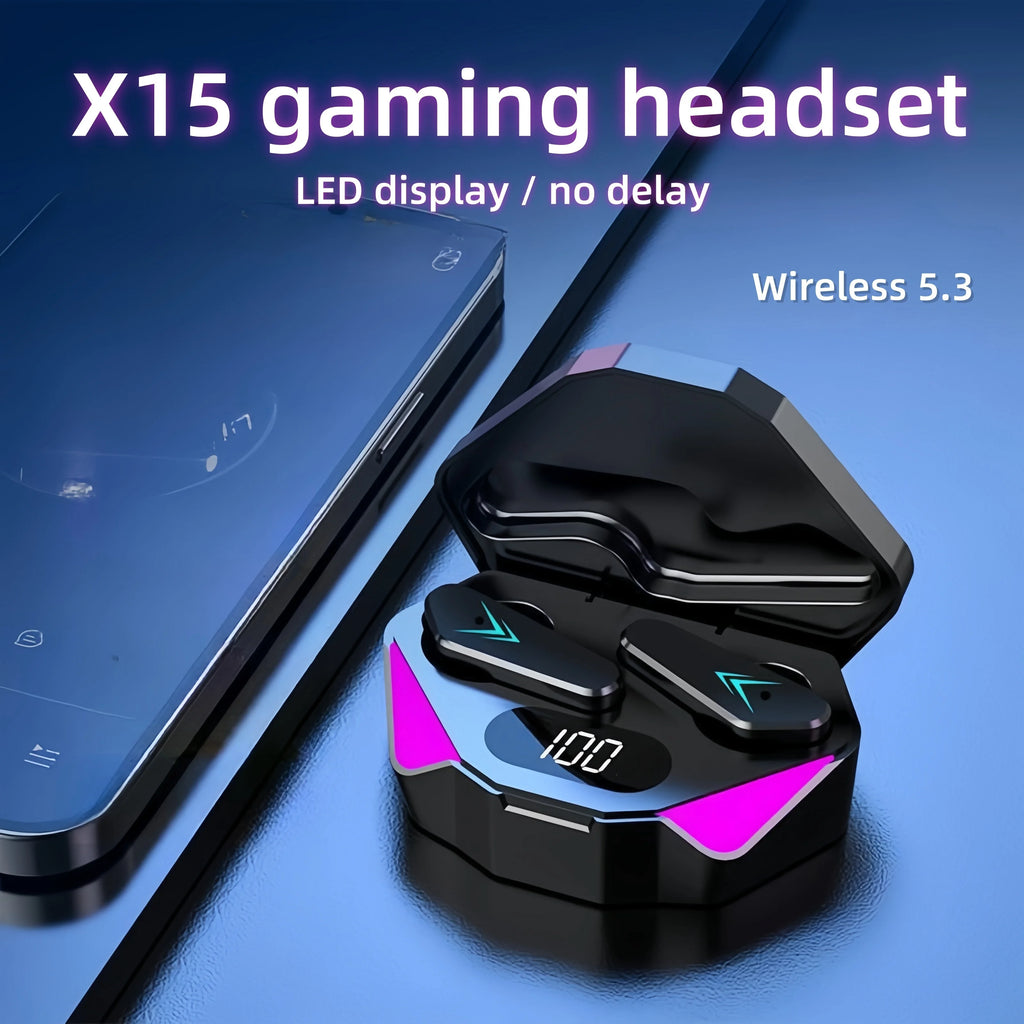 Fone de Ouvido Bluetooth Sem Fio X15 TWS com Display LED