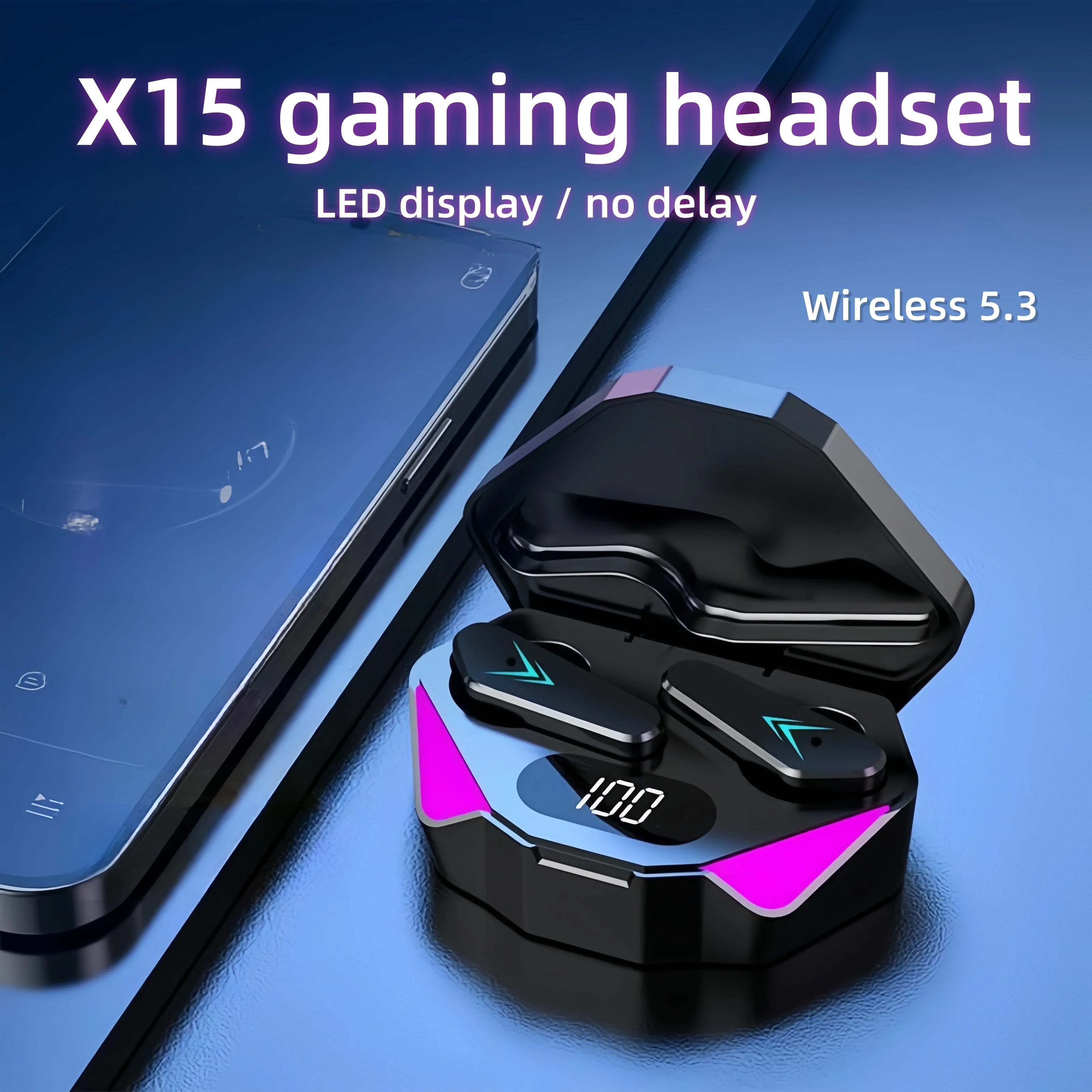 Fone de Ouvido Bluetooth Sem Fio X15 TWS com Display LED