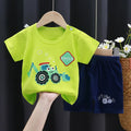 Conjunto Menino 2 Peças – Camiseta Estampada e Shorts Infantil
