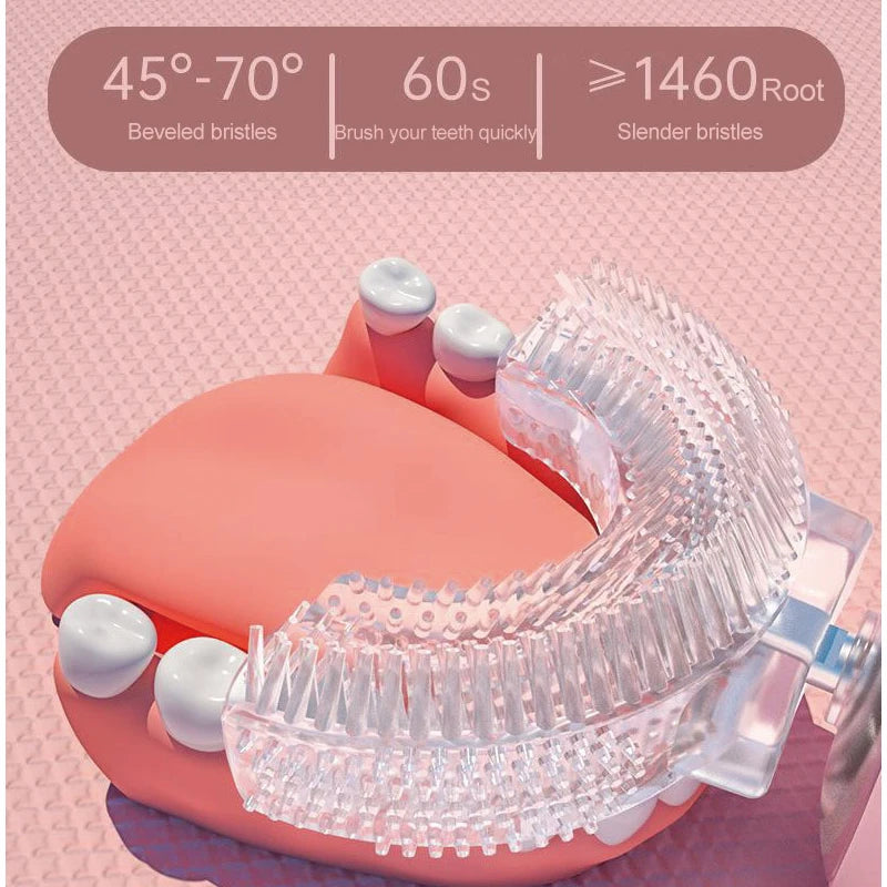 Escova de Dentes Elétrica Infantil 360° em U