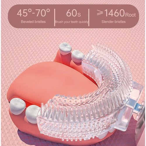 Escova de Dentes Elétrica Infantil 360° em U