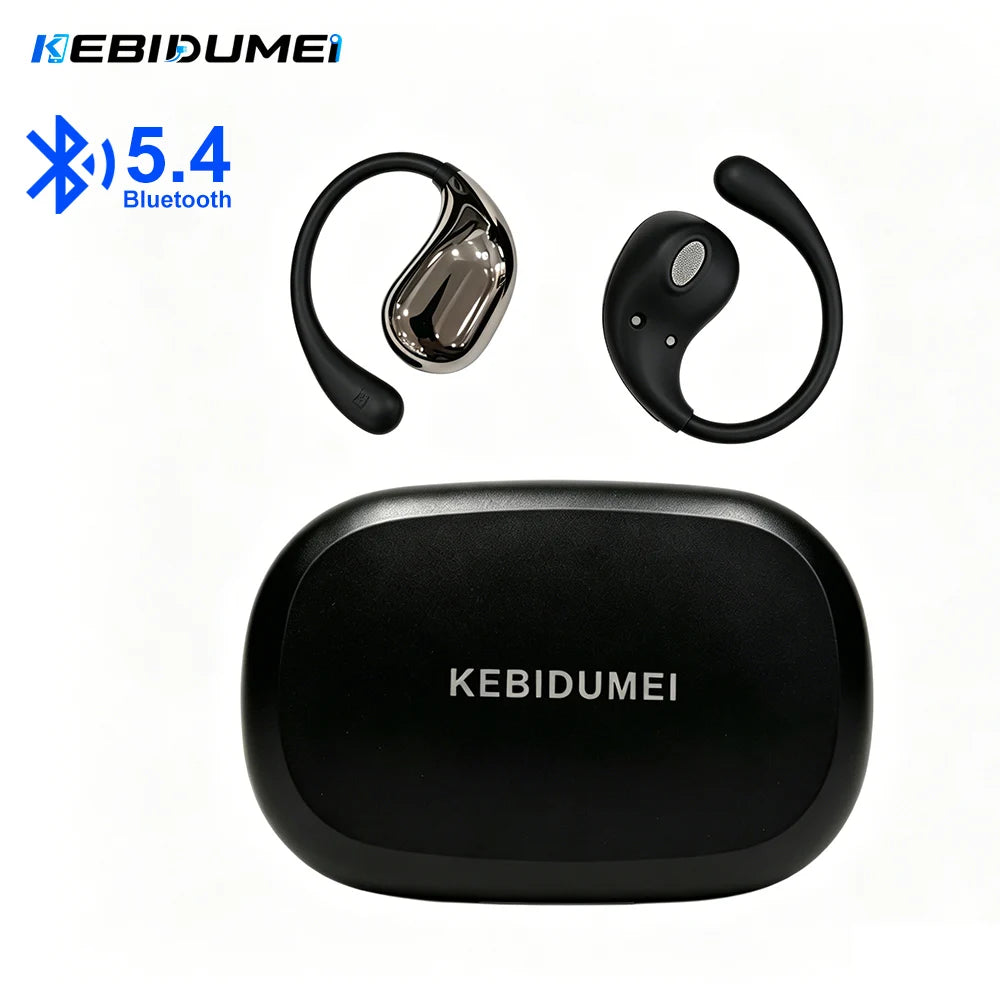 Fone Bluetooth 5.4 TWS com Gancho de Orelha, Display LED e Som Hi-Fi