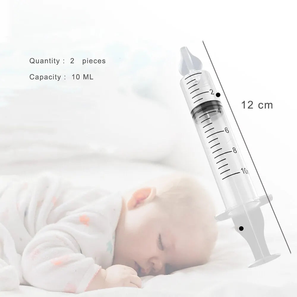 Aspirador Nasal Infantil 2 Peças – Higiene do Bebê 10ml