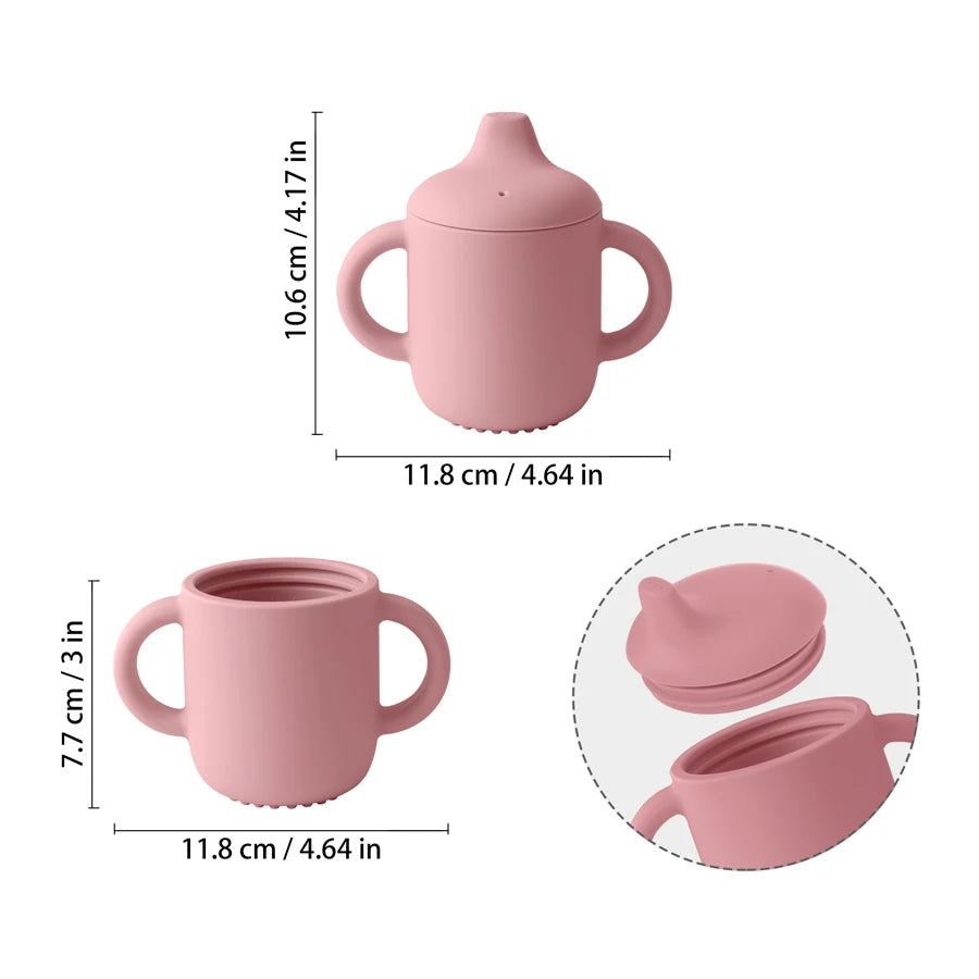 Copo Infantil de Silicone com Alças para Bebês