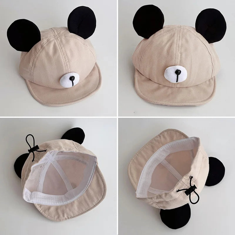 Chapéu Infantil Ursinho com Orelhinhas – Macio e Confortável
