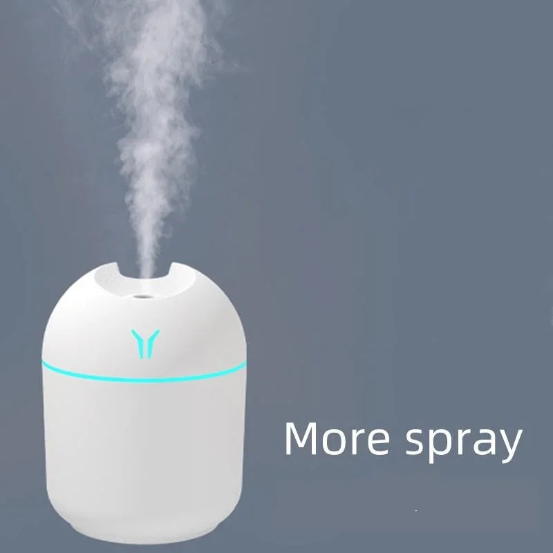 Umidificador de Ar USB 250ml com Difusor de Aromas e Luz LED Colorida
