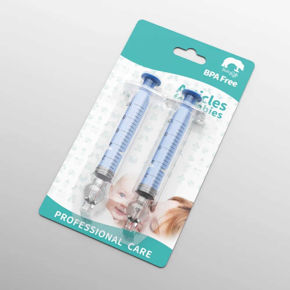 Aspirador Nasal Infantil 2 Peças – Higiene do Bebê 10ml