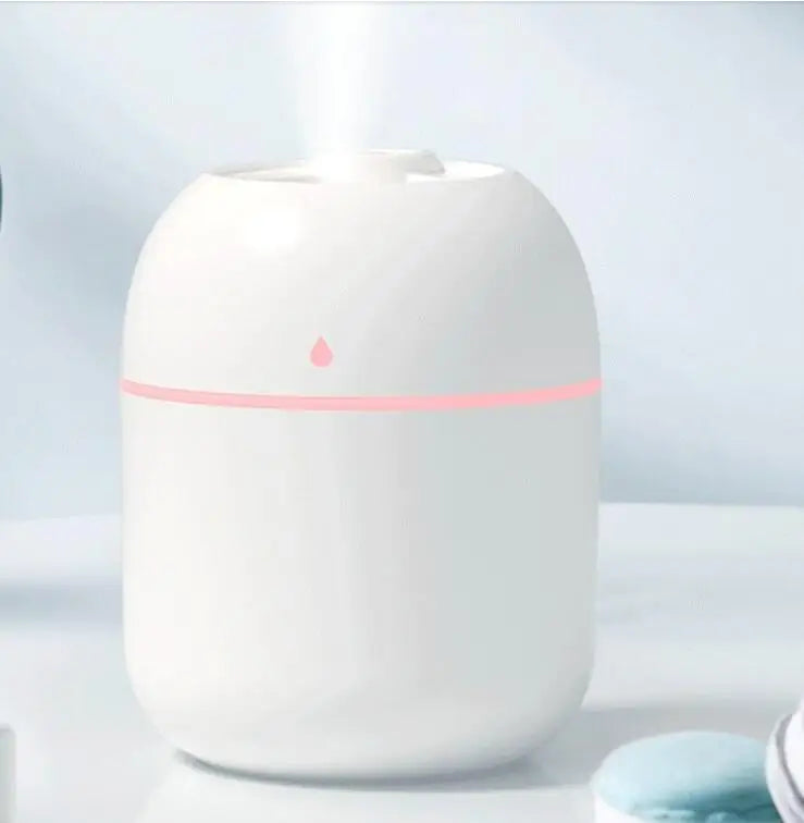 Umidificador de Ar USB 250ml com Difusor de Aromas e Luz LED Colorida